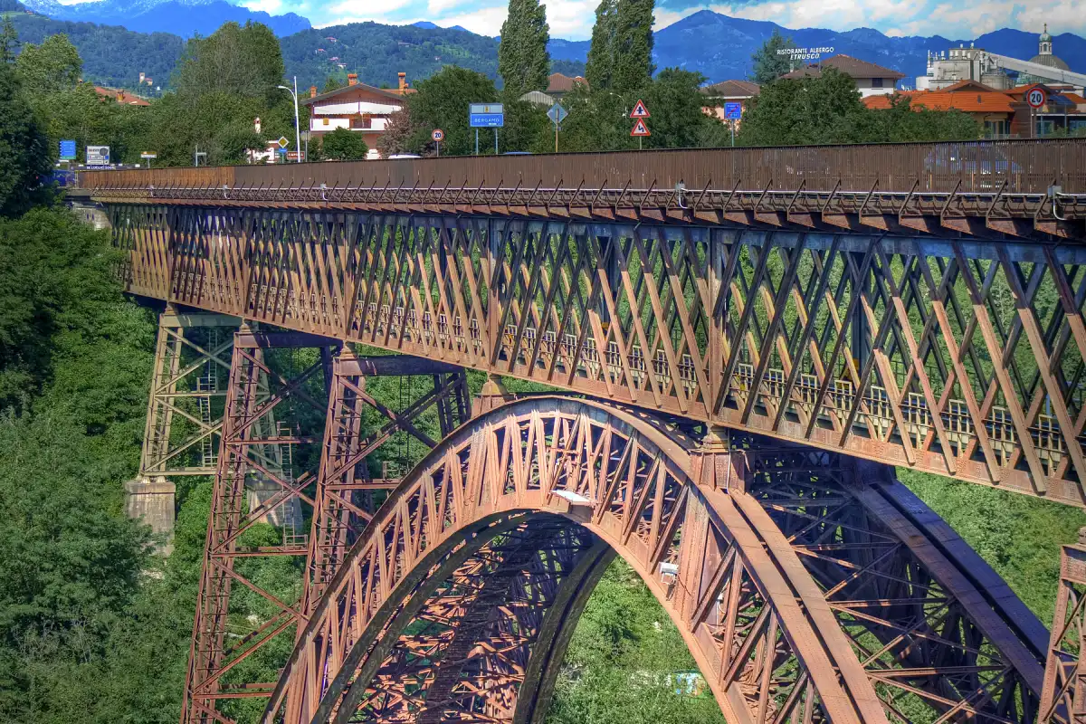 A genuine view of The Adda River and San Michele Bridge