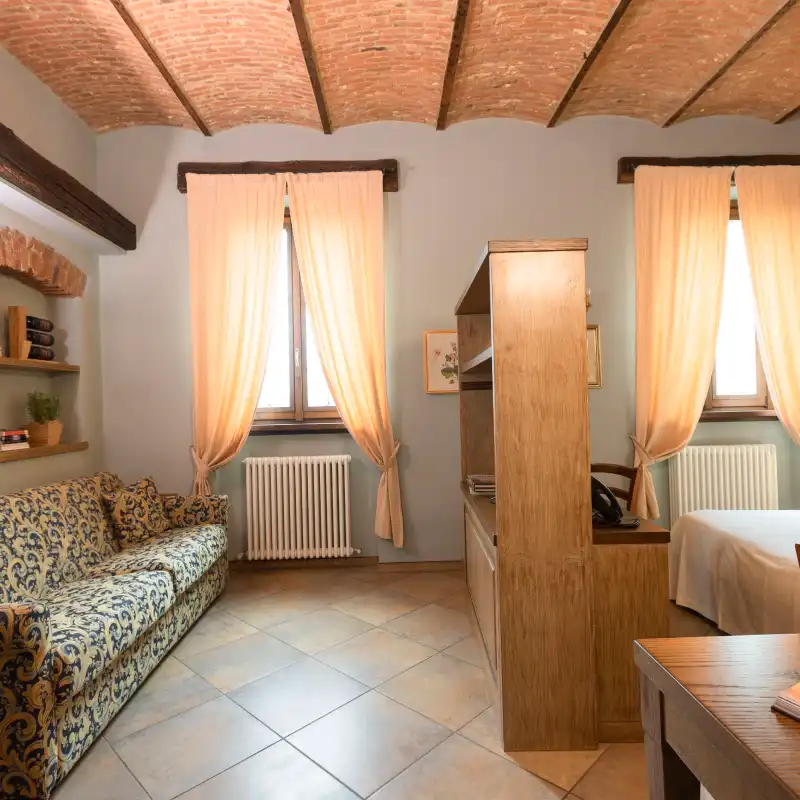 Interno dell'appartamento Malva alla Corte del Passone a Montevecchia