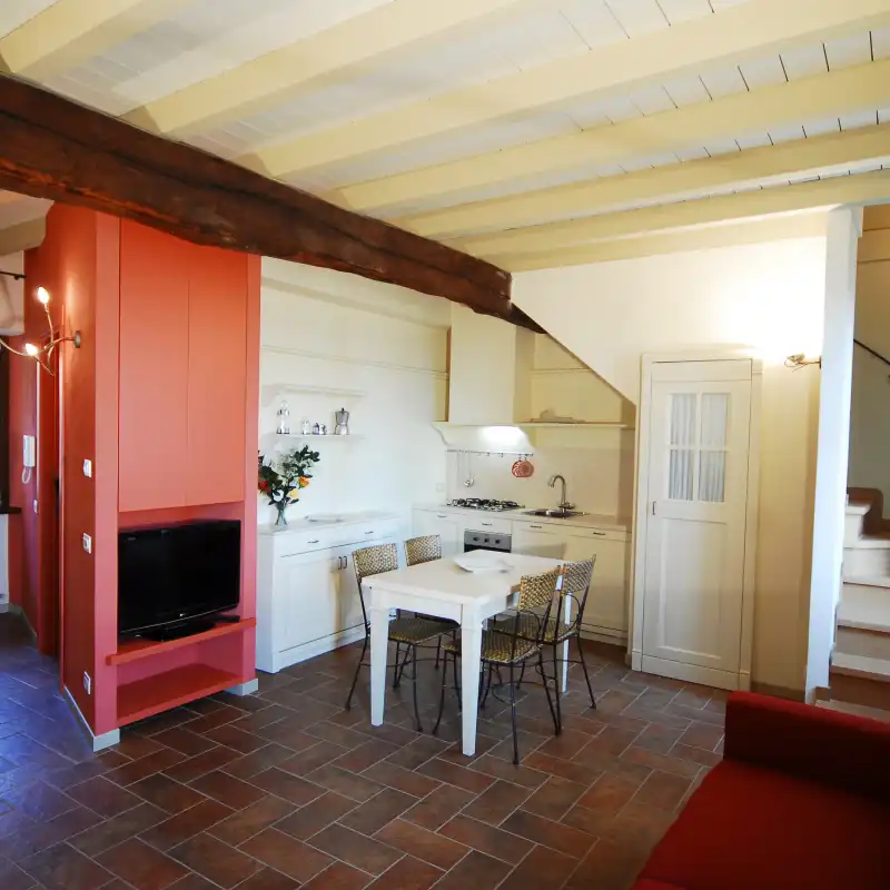 Interno dell'appartamento Timo alla Corte del Passone a Montevecchia